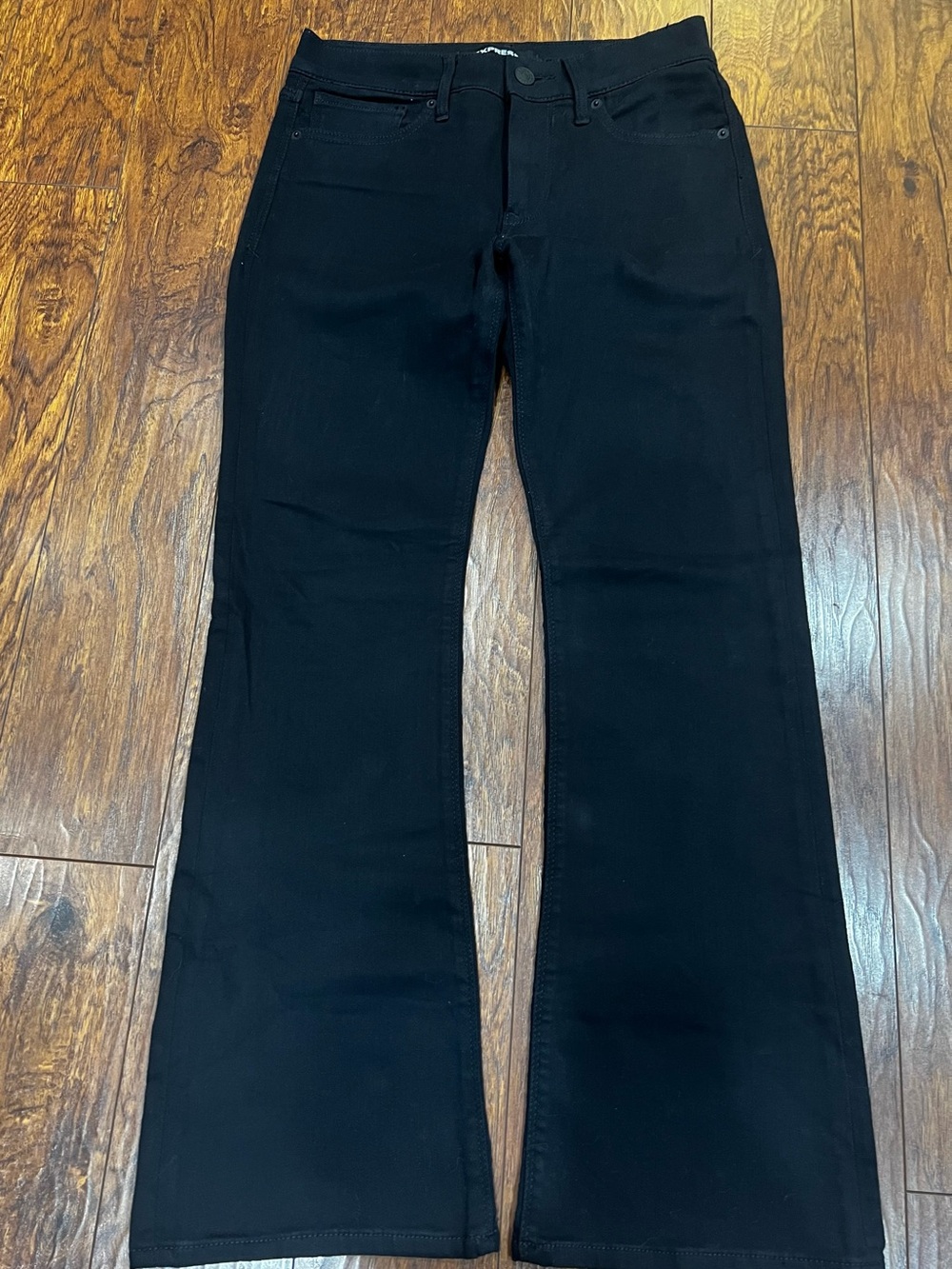 Express Black Barely Boot Mid Rise Jeans Womens SZ 4 S